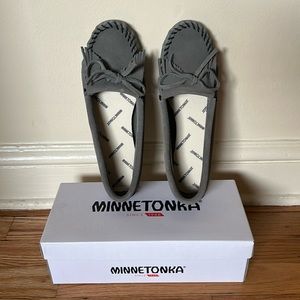 New Minnetonka Kilty Suede Softsole Storm Blue